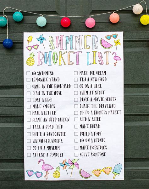 Printable Summer Bucket List Ideas By Lindi Haws Of Love The Day