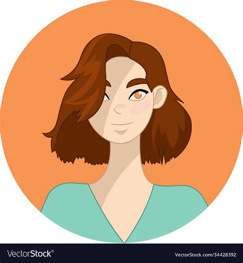 Cartoon Brunette Girl