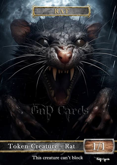 X Rat Tokens Ai Art Custom Altered Gnd Cards Etsy