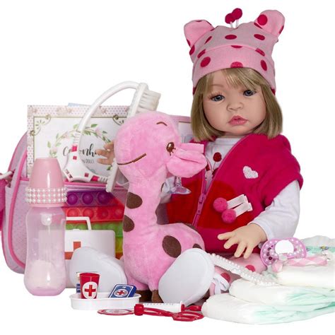 Boneca Bebe Reborn Silicone Girafinha Girafa Loira Menina No Shoptime