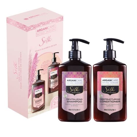 Coffret Shampooing Conditionner Protéine de Soie Arganicare 400 ml