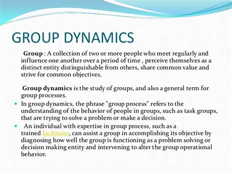 Group Dynamics