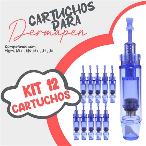 12 Cartuchos Para Dermapen Microagulhamento 1 3 E 5 Linear 12 36 E Nano