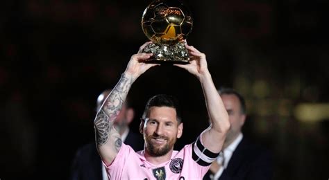 Lionel Messi Celebrates Eighth Ballon D Or Win In Exhibition Match With