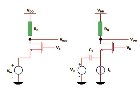 Figure 10 A Common Gate With Direct Coupling B Common Gate With