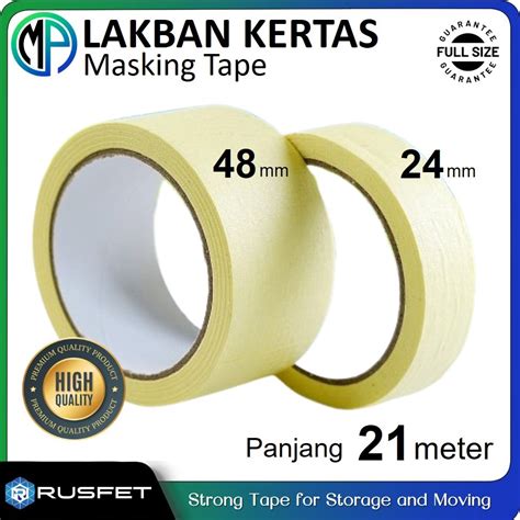 Jual Lakban Kertas Masking Tape Isolasi Kertas Selotip Kertas Merek