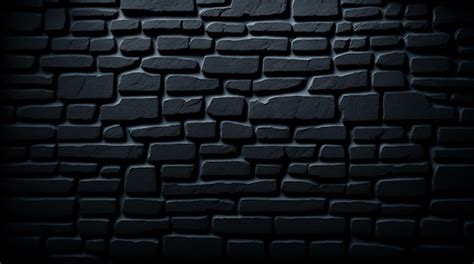 Premium Ai Image Black Brick Wall Dark Background For Design