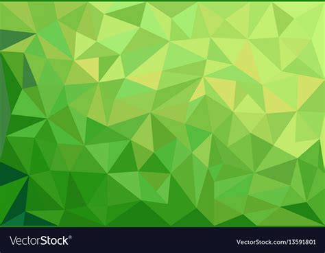 Abstract Green Background With Triangles Vector Image