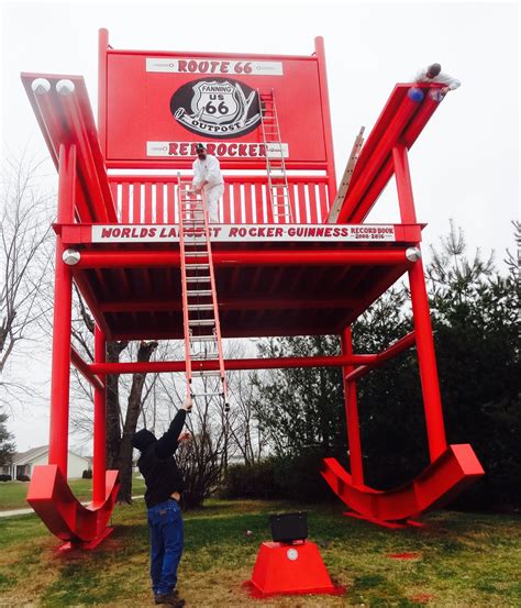 From World's Largest to the Route 66 Red Rocker! - Cuba, MO - Route 66 Mural City