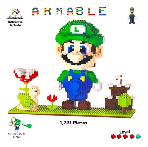 Rompecabezas 3d Mini Bloques Armables Super Mario Y Luigi