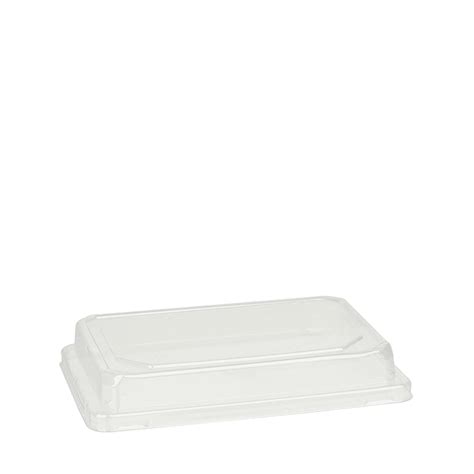 Clear PET Lid, fits #10 Sushi Tray (500 / case) - Eco-pliant