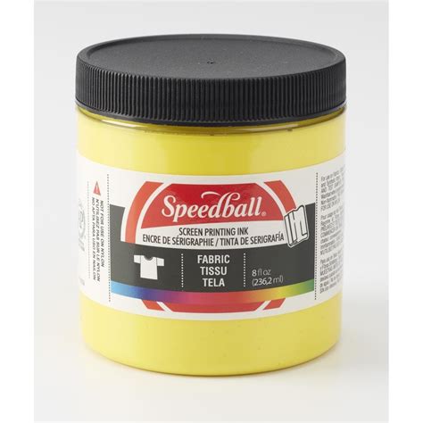 Yellow Speedball Fabric Screen Printing Ink 8 Oz