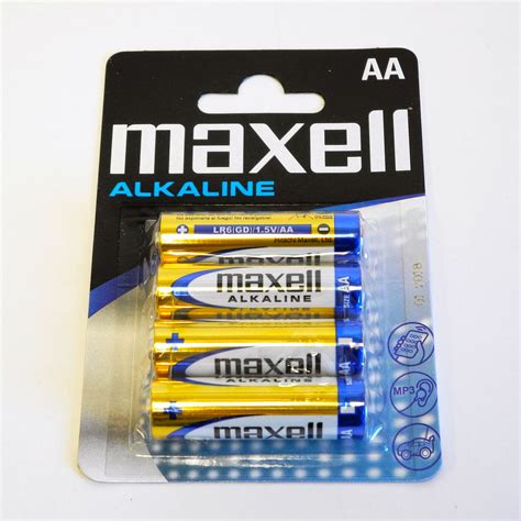 Maxell Lr6 Aa Alkaline Battery Batteries 4 Pack Cb0123