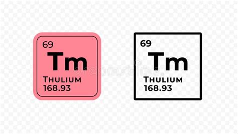 Thulium Chemical Element Of The Periodic Table Vector Stock Vector