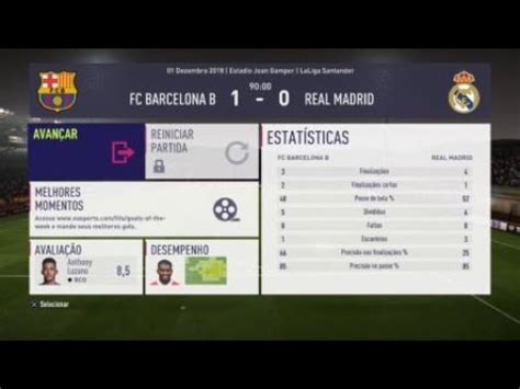 Fifa 18 Modo carreira técnico La Liga 13 Rodada FC Barcelona B