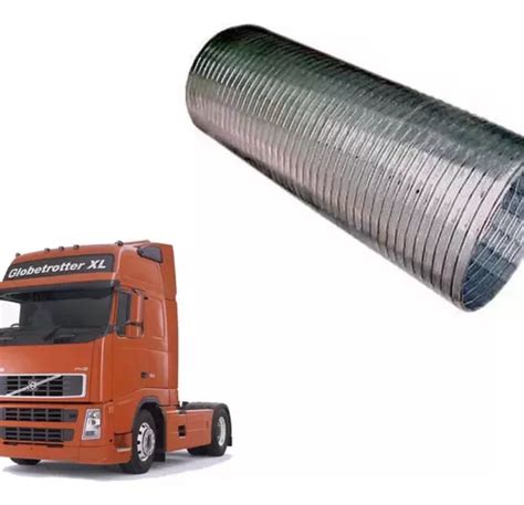 Tubo Flexivel Escape Galvanizado X Mm Para Volvo Fh Nh Frete Gr Tis