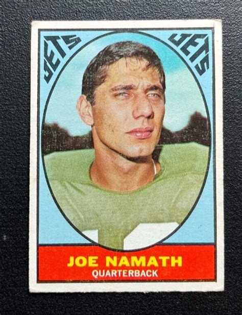 Topps Football Joe Namath New York Jets Hof Near Mint Ebay