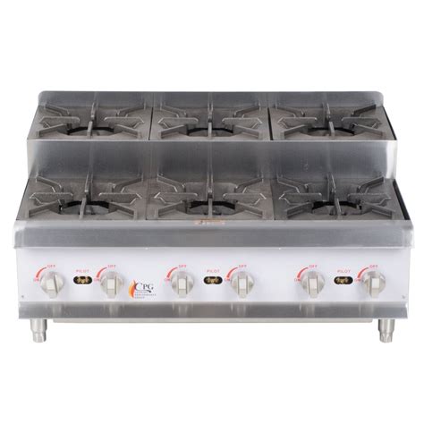 Cooking Performance Group Sr Cpg 36 Nl 36 Step Up Countertop Range Hot Plate With 6 High