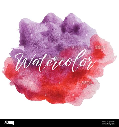 Vector Illustration Of Watercolor Brush Strokes With A Combination Of