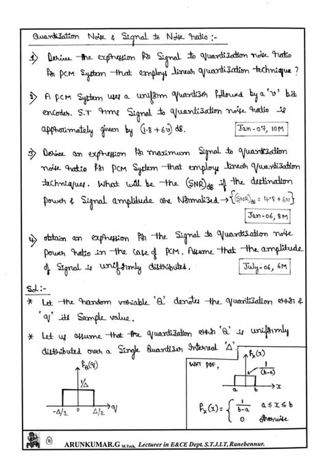 Digital Communication Notes Written By Arun Kumar G Associate