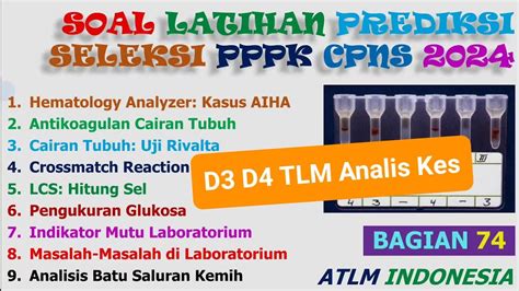 Soal Latihan SKB Prediksi CPNS PPPK 2024 Pranata Laboratorium Kesehatan