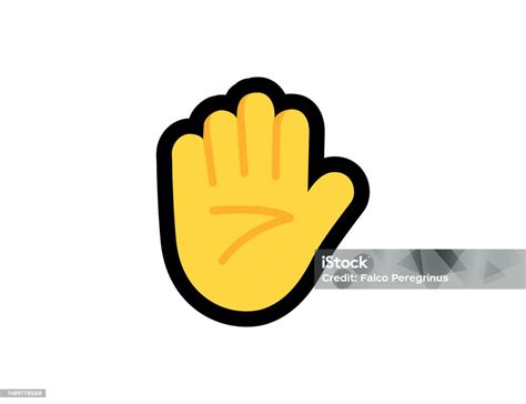 ikon vektor tangan  latar belakang putih ilustrasi emoji tangan