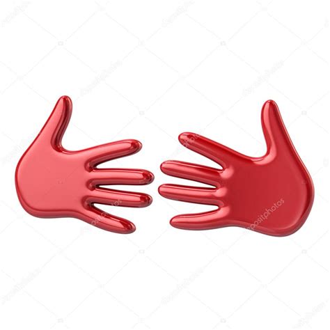 Two Red Hands Icon — Stock Photo © Valdum 118221738