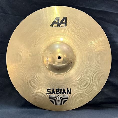 Sabian Aa Inch Raw Bell Crash Cymbal Old Logo Gm Reverb