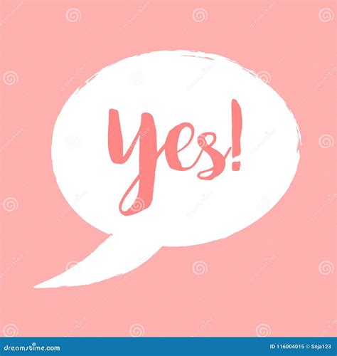 Yes Message Bubble Sticker Vector Eps10 Stock Vector