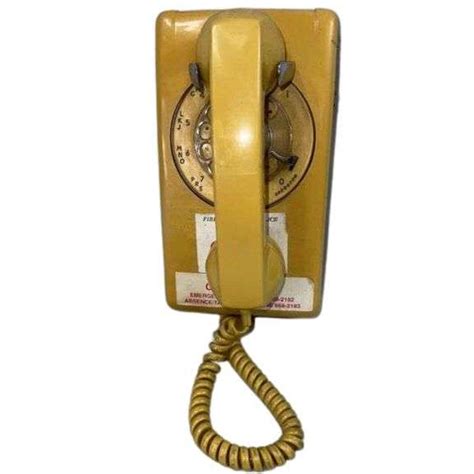 Vintage Stromberg Carlson Wall Phone Rotary Dial Harvest Gold Yellow