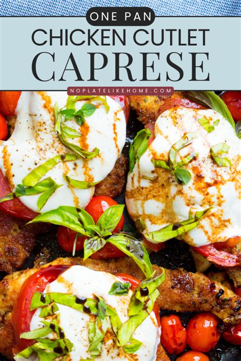 Easy One Pan Skillet Caprese Chicken Recipe No Plate Like Home