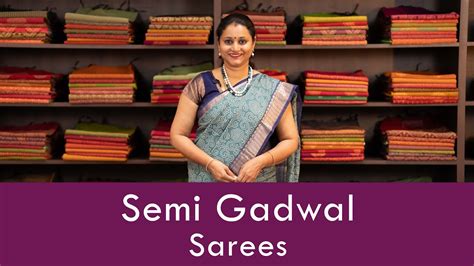 Semi Gadwal Sarees Prashanti 13 Apr 2023 YouTube