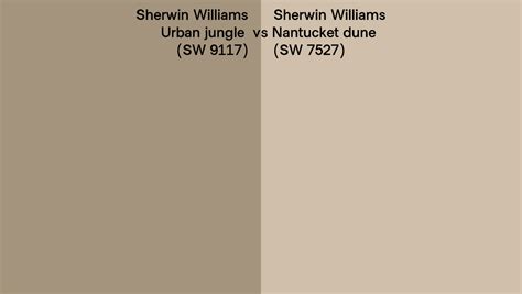 Sherwin Williams Urban Jungle Vs Nantucket Dune Side By Side Comparison