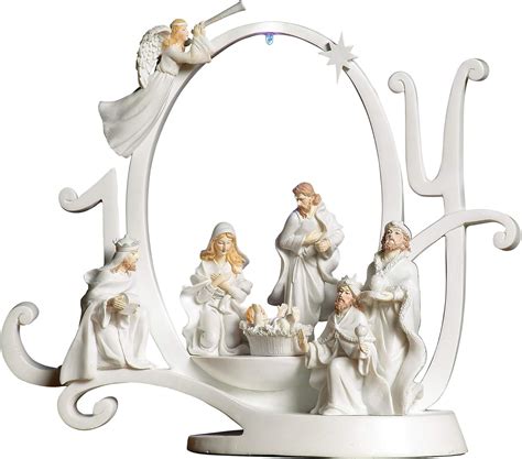 Lighted Joy Nativity Scene Holiday Sculpture Amazonca Home