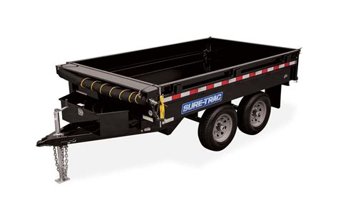 New 2024 Sure Trac 6x10 10k Sd Deckover Dump Trailer Single Ram Dump