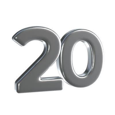 Number 20 PNGs for Free Download
