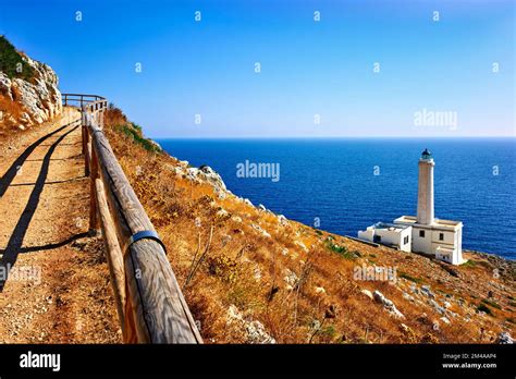 Apulia Puglia Italy The Lighthouse At Cape Palascia Capo D Otranto