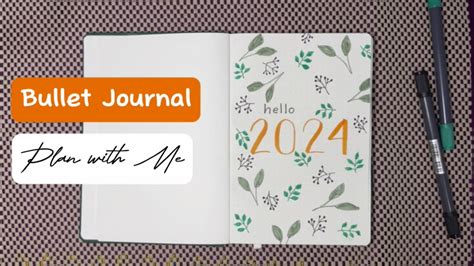 Part 1 2024 Bullet Journal PLAN WITH ME EASY Custom BuJo YouTube