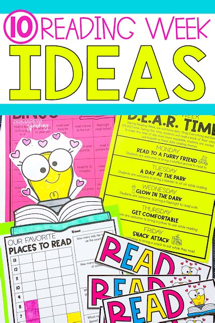 10 Reading Week Ideas | Primarily Speaking