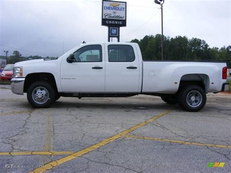 2009 Summit White Chevrolet Silverado 3500hd Work Truck Crew Cab Dually 17110497 Photo 4