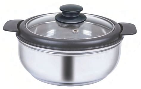 Round Stainless Steel Hot Pot For Food Containing Feature Corrosion