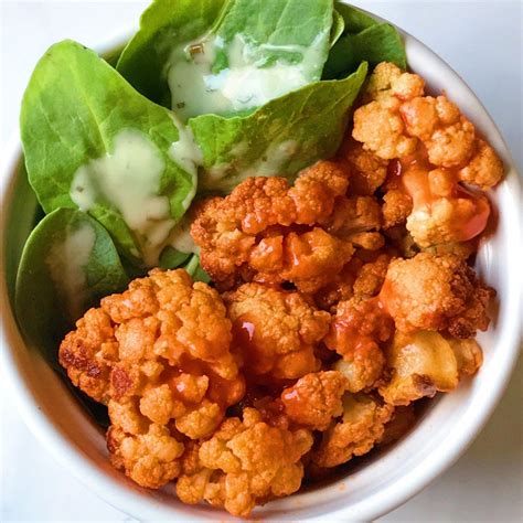 Crispy Buffalo Cauliflower Bites The Dish On Healthy Easy Cauliflower Recipes Vegan Buffalo