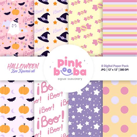 Halloween Boo Kawaii Collection Papeles Digitales Paper Pack