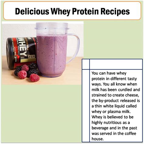 The Best Ideas for Whey Protein Recipes for Weight Loss – Best Diet and Healthy Recipes Ever ...