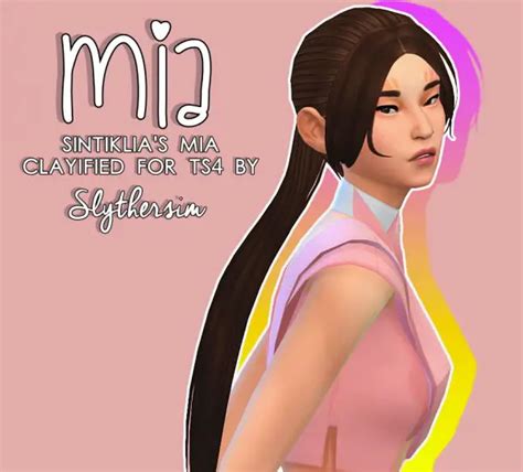 Slythersim Sintiklias Mia Clayified Sims 4 Hairs