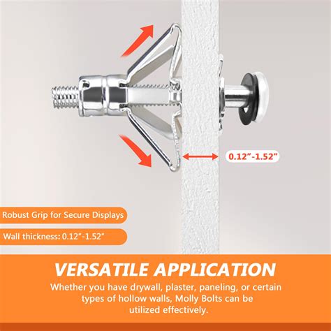 Forevtl Molly Bolts For Drywall Pcs Heavy Duty Hollow Wall Anchors