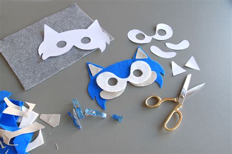 Sonic the Hedgehog Masken aus Filz für Karneval und Fasching