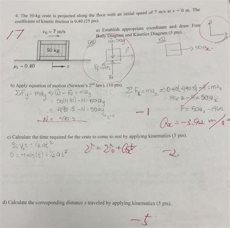 Solved M The E Kg Crate Is Projected Along The Floor Chegg