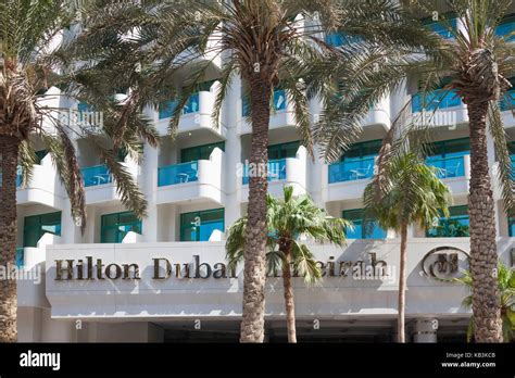 UAE, Dubai, Dubai Marina, exterior of the Hilton Dubai Jumeirah Hotel Stock Photo - Alamy