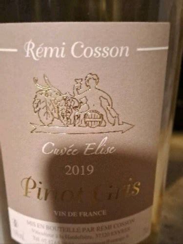 Rémi Cosson Cuvée Elise Pinot Gris Vivino US